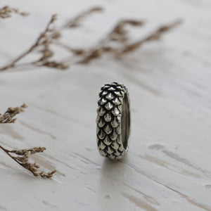 Dragon scales snake ring sterling silver gothic jewelry celtic ouroboros khaleesi wrap