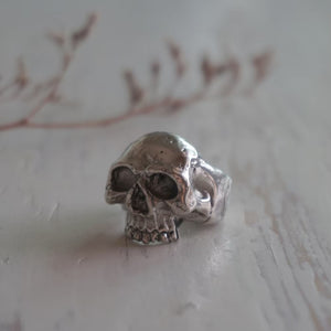 Memento Mori skull gothic ring Jewelry heavy metal black biker handmade Pirate