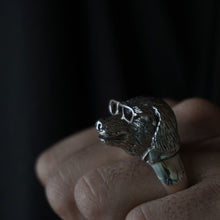 dog Labrador Retriever Silver ring 925 bearer lover animal jewelry glasses boho