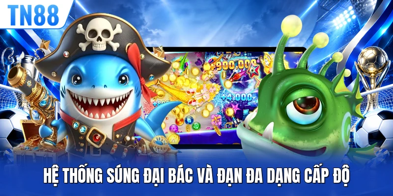 Hệ thống súng đại bác và đạn đa dạng cấp độ 