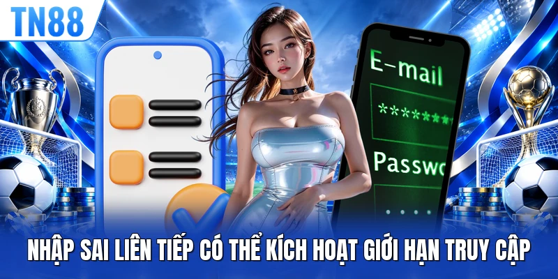 Nhập sai liên tiếp có thể kích hoạt giới hạn truy cập